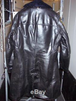 Leather Jacket vintage NYC Mounted police, horse hide
