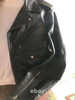 Leather Motorcycle Jacket Horse Hide SportClad 1950s Size 42
