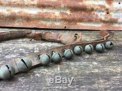 Leather Strap 21 Antique Sleigh Bells Small Zero #0 Vintage Horse Jingle Bell
