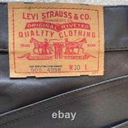 Levi's Vintage Horse Leather Pants 505-49 90s Black W30 Men's Bottoms