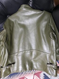Lost Worlds, Horse Hide Leather Motorcycle Jacket. Easy Rider Cafe Racer Style