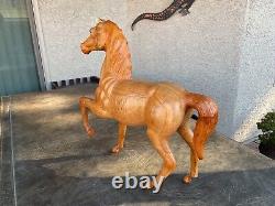 Lot# 2218. Vintage Leather Horse Animal Sclupture