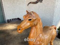 Lot# 2218. Vintage Leather Horse Animal Sclupture