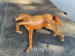 Lot# 2218. Vintage Leather Horse Animal Sclupture