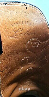 Lucchese Classics Black Cherry Cowboy Boots French Toe New Lucchese Soles 12 D