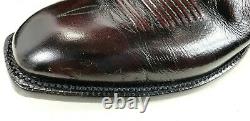 Lucchese Classics Black Cherry Cowboy Boots French Toe New Lucchese Soles 12 D