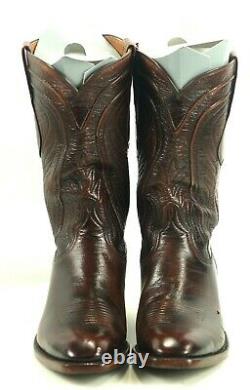 Lucchese San Antonio Cowboy Boots Vintage 80s French Toe New Lucchese Soles 9 D