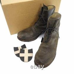 MA+ 17SS S1B21 Horse Clutter Leather Vintage Lace-up Boots Brown