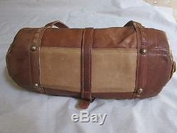 MARLBORO RIGGIN BAG vtg 70s leather horse duffel gear satchel roll pendleton