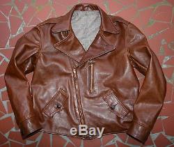 MONARCH 30s AVIATOR STYLE HB SIZE 44 ITALIAN LEATHER HORSE HIDE JACKET OR BUILD