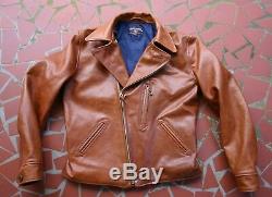 MONARCH 30s AVIATOR STYLE HB SIZE 44 ITALIAN LEATHER HORSE HIDE JACKET OR BUILD