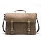 Men Crazy Horse Leather Vintage Laptop Case Briefcase shoulder Bag single strap