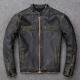Men's Motorcycle Biker Vintage Distressed Black Faded Real Leather Jacket