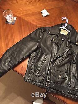 Men's Vintage 1960-1970 Excelled Horse Hide leather jacket medium USA