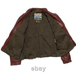 Men`s Vintage AERO LEATHER Co Horse Skin Leather Jacket Red Size 40 Scotland