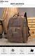 Men's Vintage Crazy Horse Leather Backpack 15.6 Laptop Bag