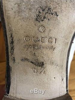 Mens white Gucci horse-bit loafer. New condition, size 8.5. Unique vintage style