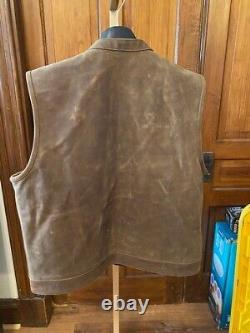 Milwaukee Leather MLM3519 Men's Crazy Horse Brown Vintage Leather Vest 3XL