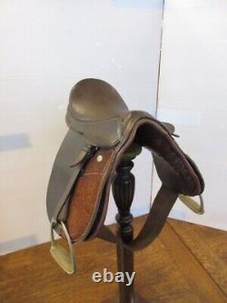 Miniature Vintage Leather Saddle