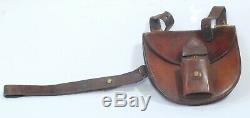 Mk III Officer's Spare Horseshoe Case WW1 Cavalry Equipment, vintage leather