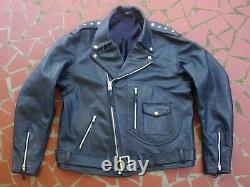 Monarch Vintage Double Rider Motor Cycle Type Leather Horse Hide Jacket Build