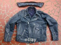 Monarch Vintage Double Rider Motor Cycle Type Leather Horse Hide Jacket Build