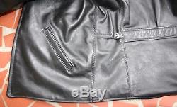 Monarch War Model Size 44 Half Belt Italian Leather Horse Hide Jacket
