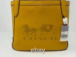 NWT COACH HORSE AND CARRIAGE TOTE 27 in Ochre YellowithVintage Mauve