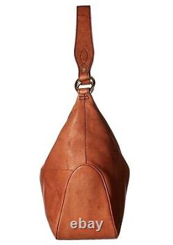 NWT FRYE Campus Large Rivet Vintage Leather Hobo Shoulder Bag, Saddle (FREE S&H)