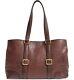 NWT! FRYE Claude Italian Vintage Leather Tote, Chocolate (FREE S&H)