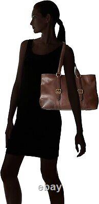 NWT! FRYE Claude Italian Vintage Leather Tote, Chocolate (FREE S&H)