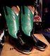 New Mens Sz 9D VINTAGE Anderson Bean HORSE POWER Leather Square Toe Cowboy Boots