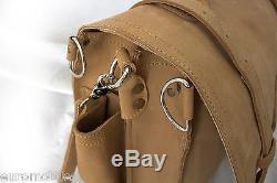 New Premium Real Leather Travel Briefcase Satchel Bag 16 Crazy Horse Vintage