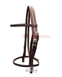 New Real Brown Leather English Horse Bridle