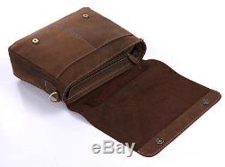 New Vintage Crazy Horse Leather Men's Briefcases Handbag Messenger Business Bag