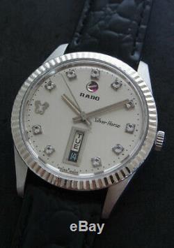 Nice & Rare Vintage Rado Silver Horse Automatic 25 Jewels Swiss Made Watch