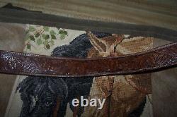 OOAK Large Custom Design Serape Needlepoint Horse Leather Fringe Western Purse