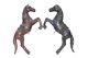 Old Vintage Leather Covered Horse Figure Pair Decorative Collectible