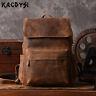 Original Genuine Crazy Horse Leather Mens Backpack Retro Travel Bag Computer Bag