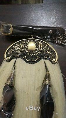 Original Horse Hair Sporran Leather vintage Scottish with tassels belts