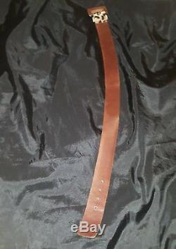 PRADA cintura belt vintage pelle leather cavallino horse fabric size 75 h. 5 cm
