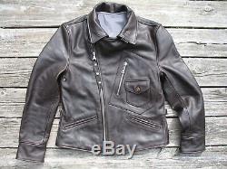 Pegasus leather jacket, horse hide jacket, halfbelt jacket, excl condt, size 40