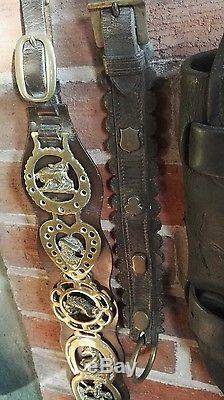 Pit pony vintage leather set horse bridle colliery or canal