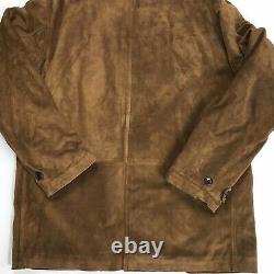 Polo Ralph Lauren Genuine Leather Suede Barn Chore Coat Mens Size Large Vintage
