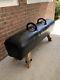 Pommel Horse Wooden Leather Vintage Bench Gymnastics