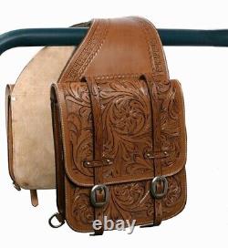 Premium Vintage Leather Saddle Bag for Horse, Vintage Leather Horse Saddle Bag