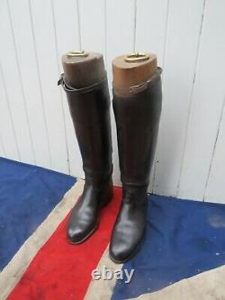 Proud Antique Vintage English Black Leather Equestrian Horse Riding Boots
