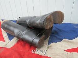 Proud Antique Vintage English Black Leather Equestrian Horse Riding Boots