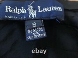 RALPH LAUREN Equestrian Horse Bit Stirrup Leather Straps Wrap Skirt Vtg USA Sz 8