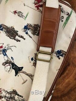 RALPH LAUREN Vintage POLO Player HORSE PRINT shoulder bag Crossbody Messenger